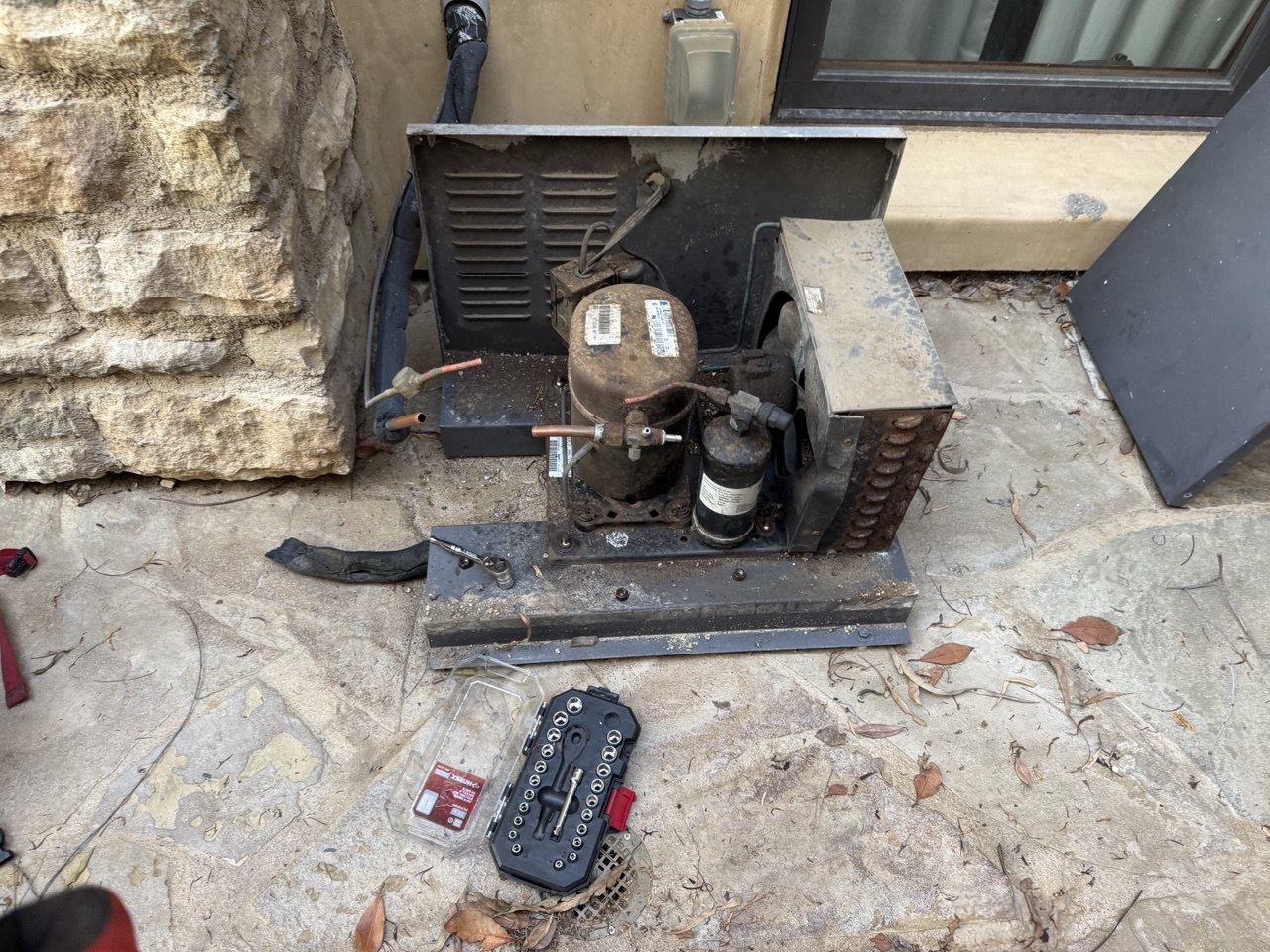 Old condenser unit removed in Manhattan Beach
